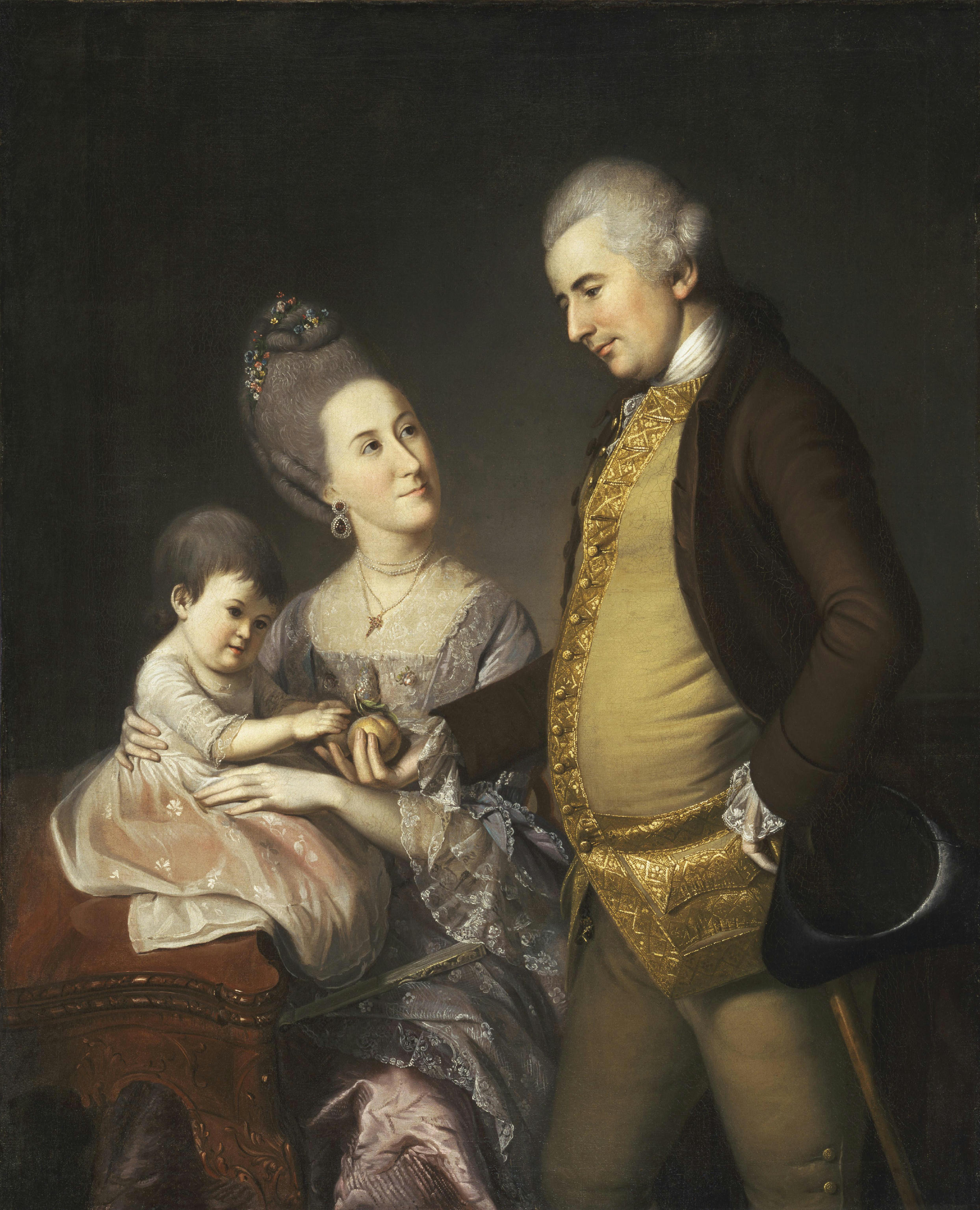 《约翰和伊丽莎白·劳埃德·卡德瓦勒和他们的女儿安妮》