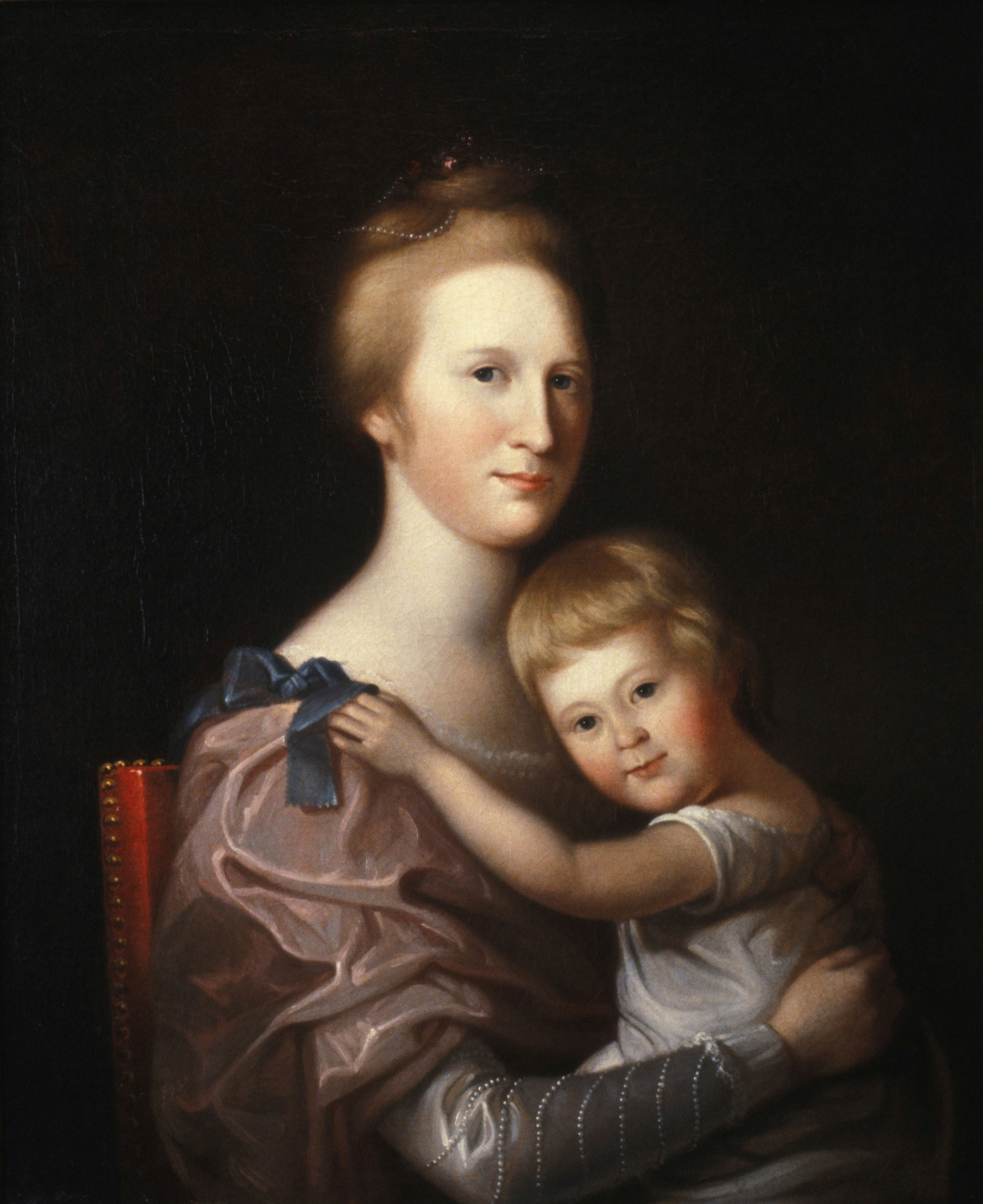 《约翰·布里斯夫人和女儿的肖像》