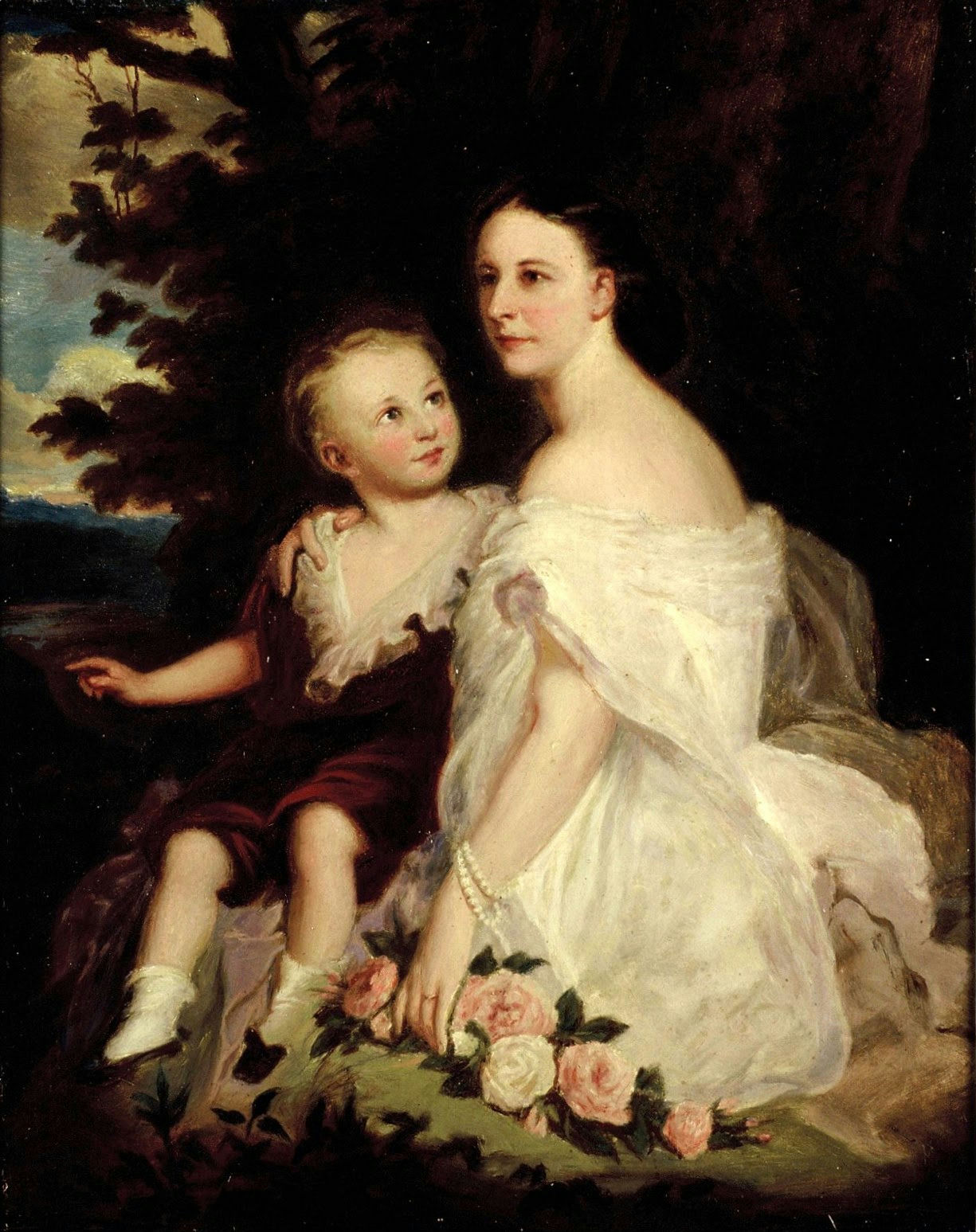 《加布里埃拉·安德拉西-帕尔菲伯爵夫人和她的儿子盖萨》