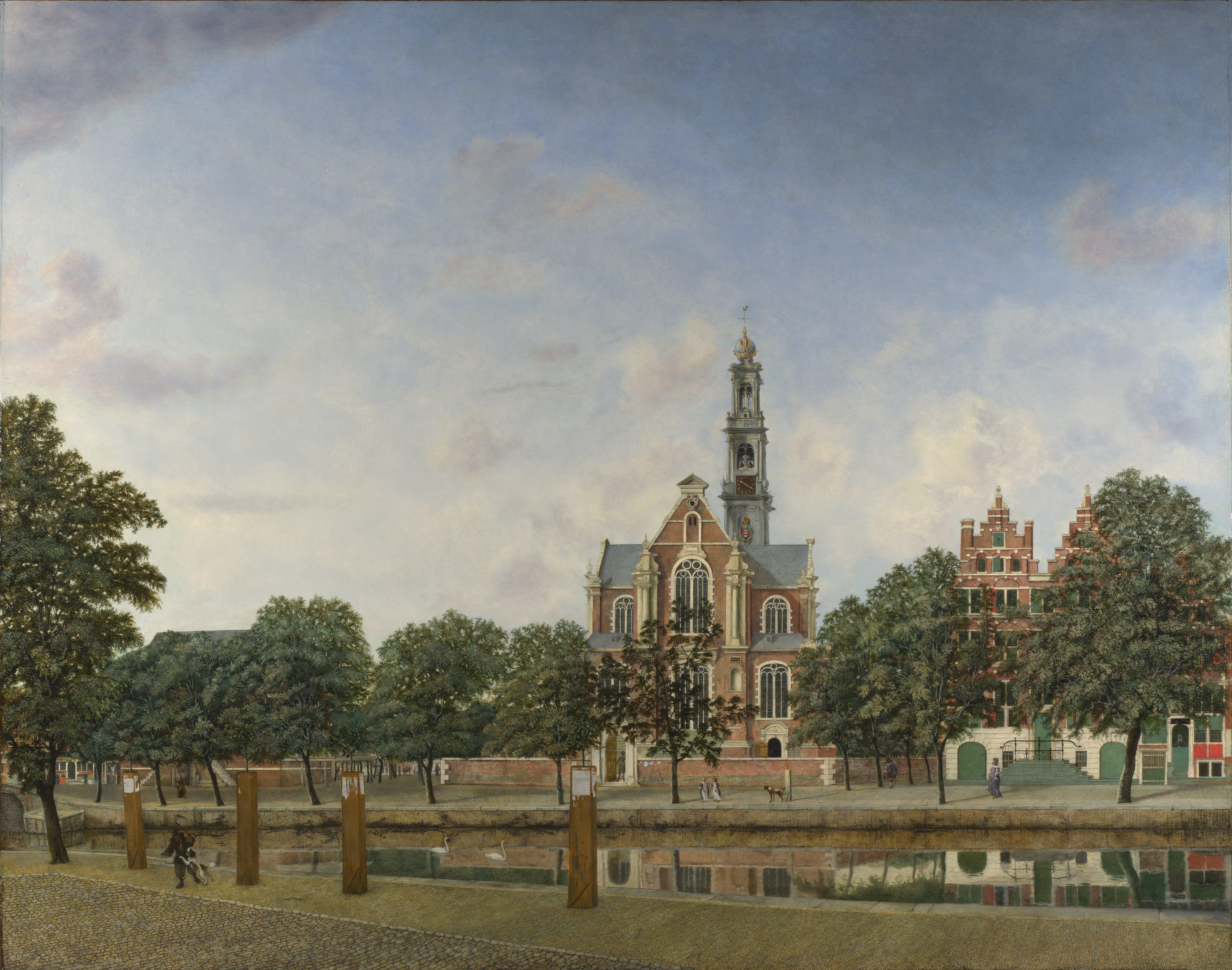 《阿姆斯特丹西教堂的景观》