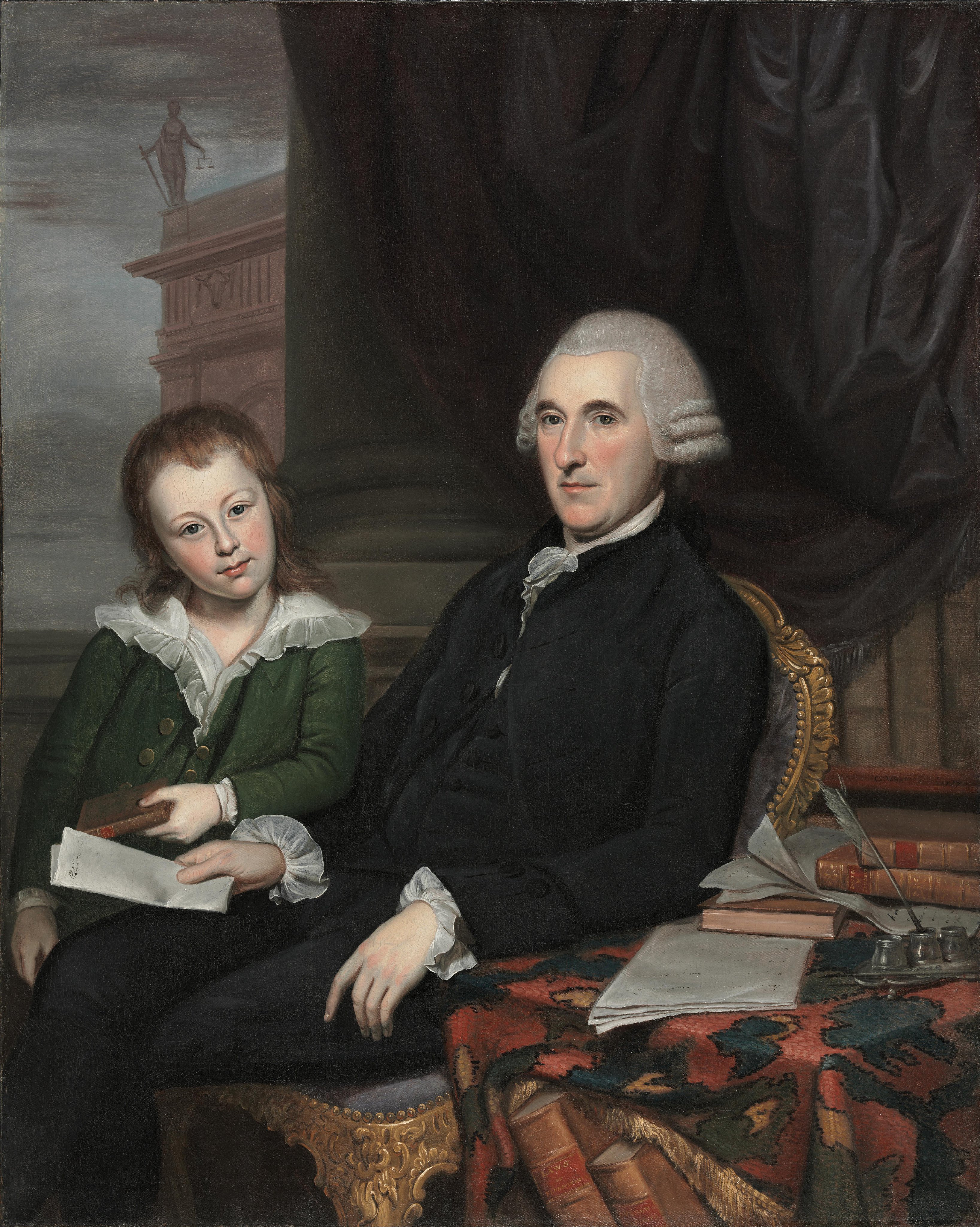 《首席大法官托马斯·麦肯和他的儿子小托马斯·麦肯的肖像》