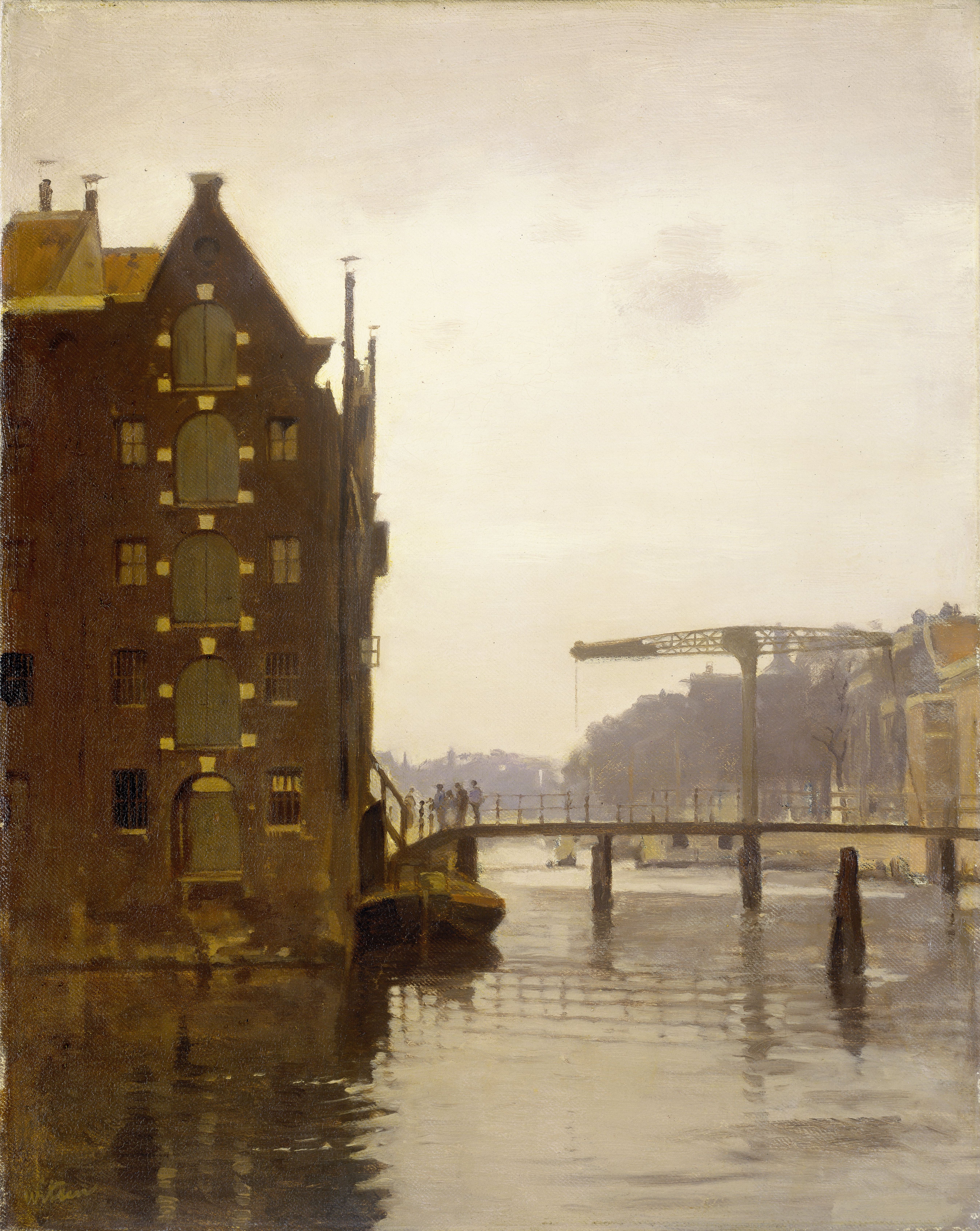 《乌伦堡的阿姆斯特丹运河上的仓库》