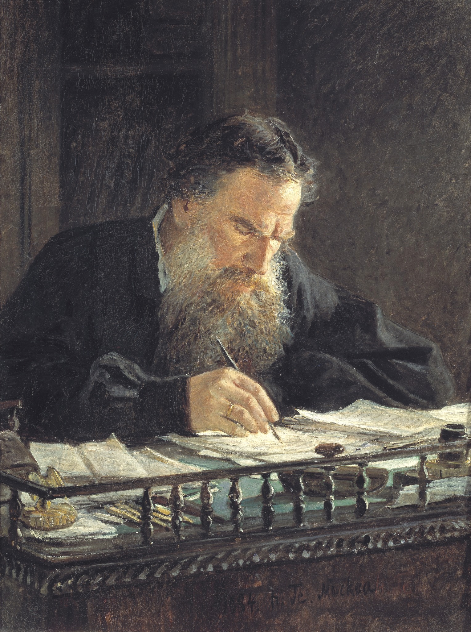 《作家列夫·尼古拉耶维奇·托尔斯泰的肖像》
