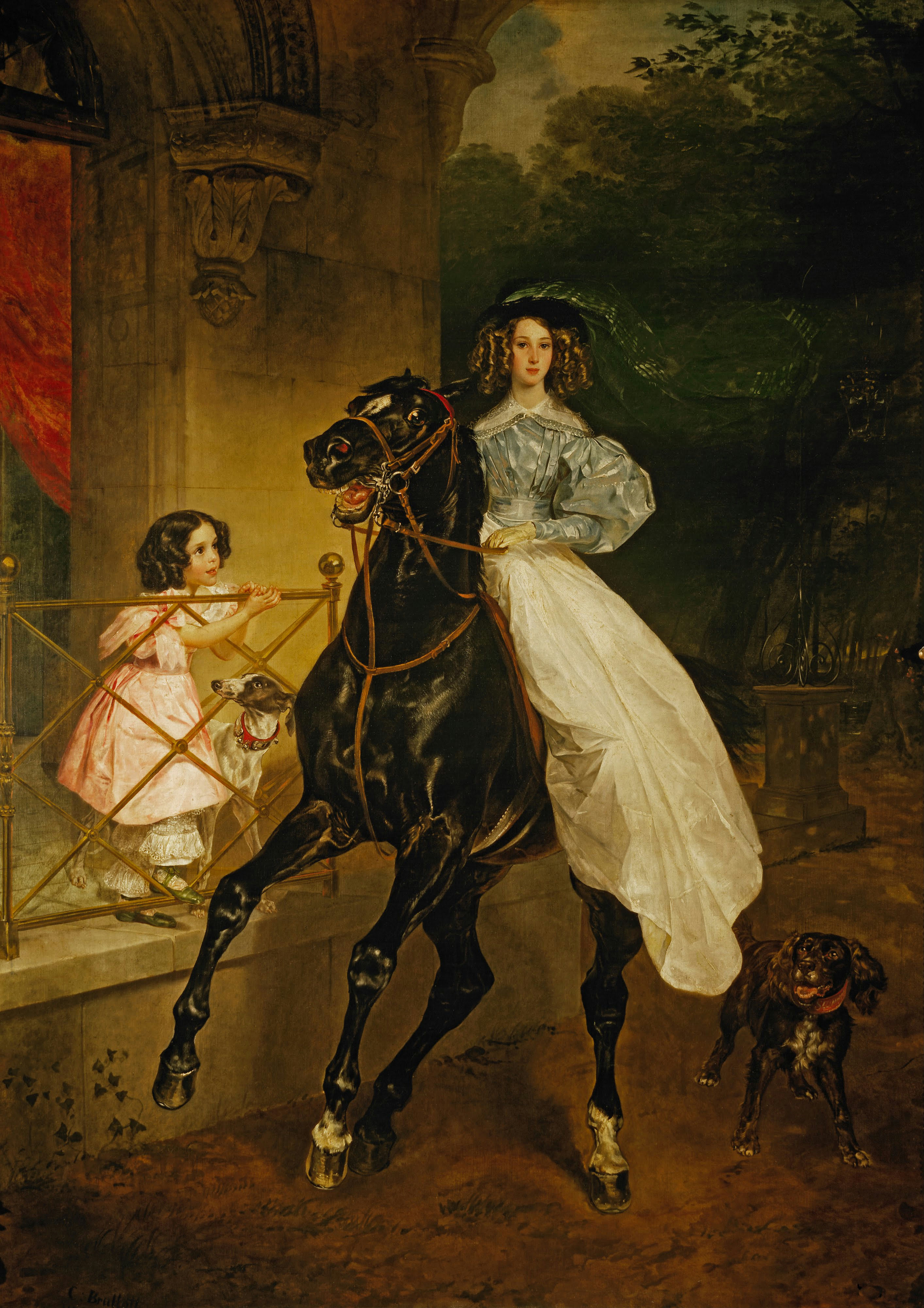 《女骑士（萨米欧洛娃伯爵夫人的学生肖像-乔凡妮娜和阿玛西利亚）》