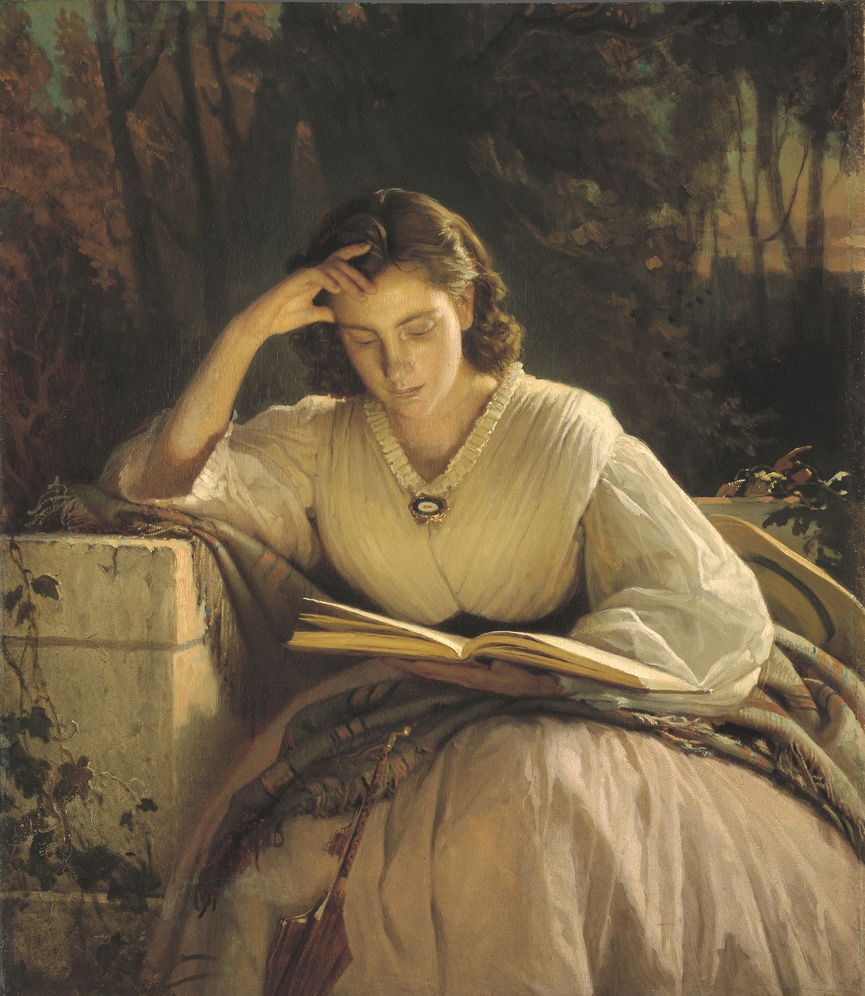 《阅读的女人(画家妻子的肖像)》