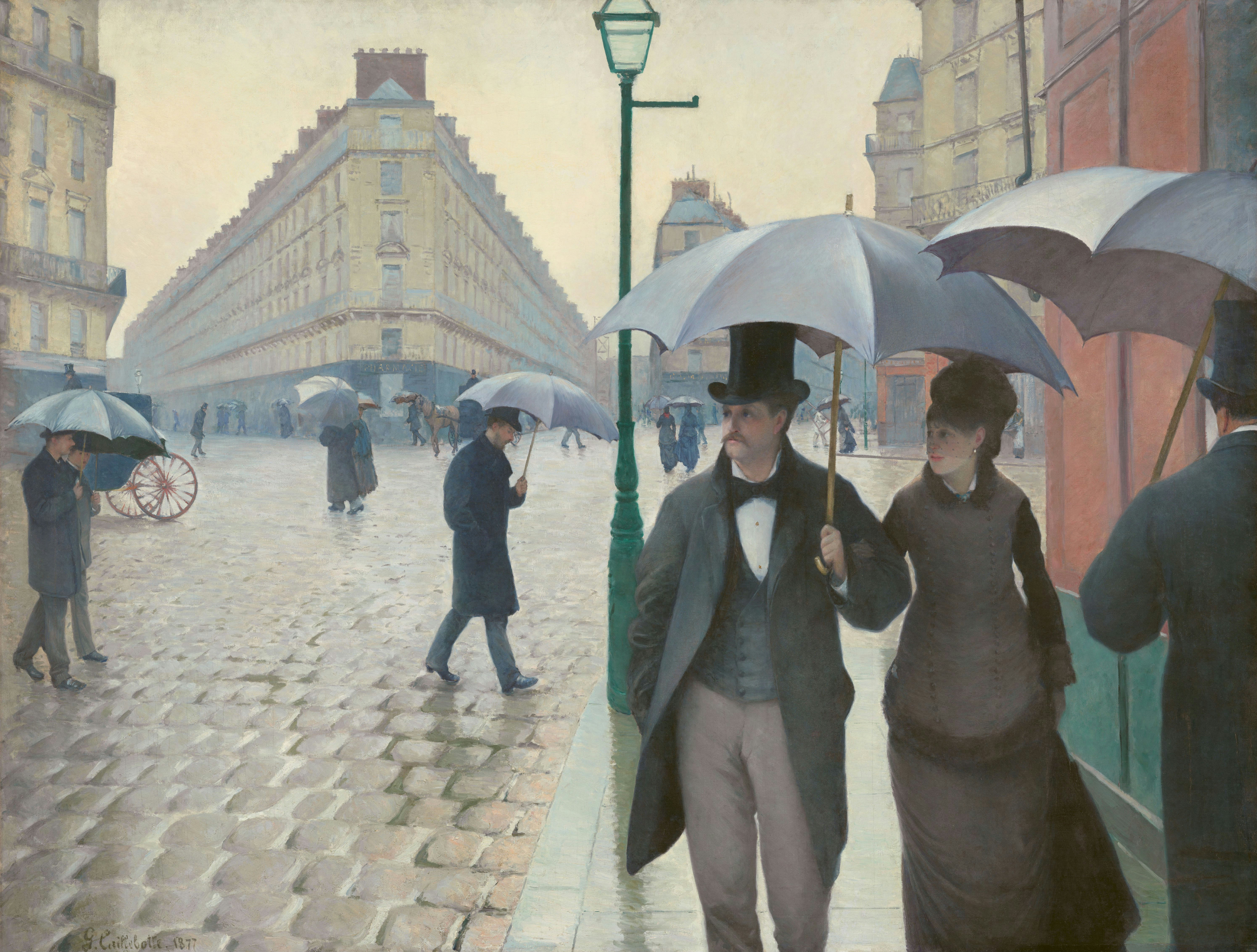 《雨天的巴黎街道》