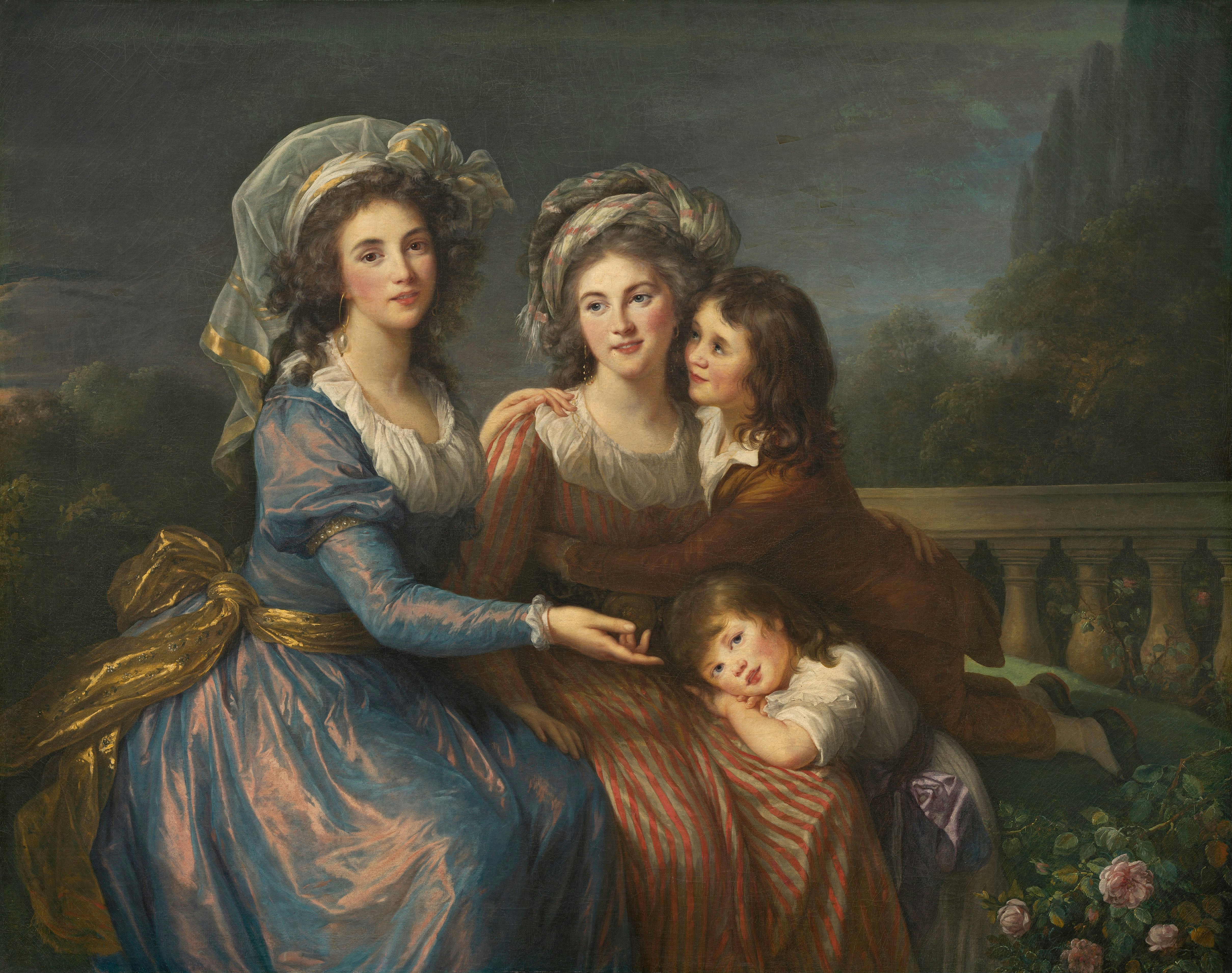 《Pezay侯爵夫人,Rougé 侯爵夫人和她们的儿子》