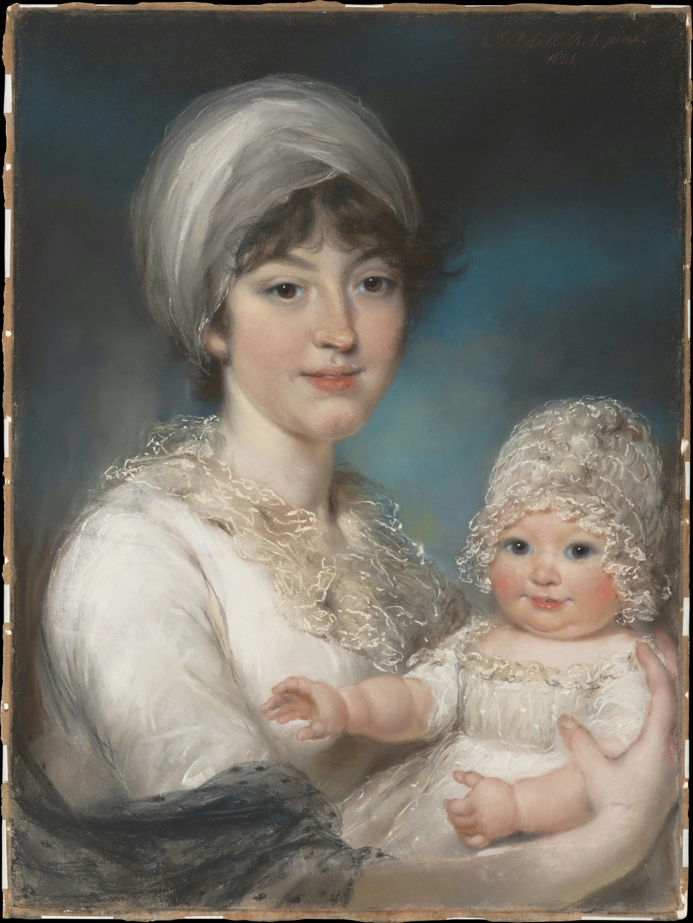 《罗伯特·舒洛克夫人（亨丽埃塔·安·简·罗素，1775-1849）和她的女儿安》