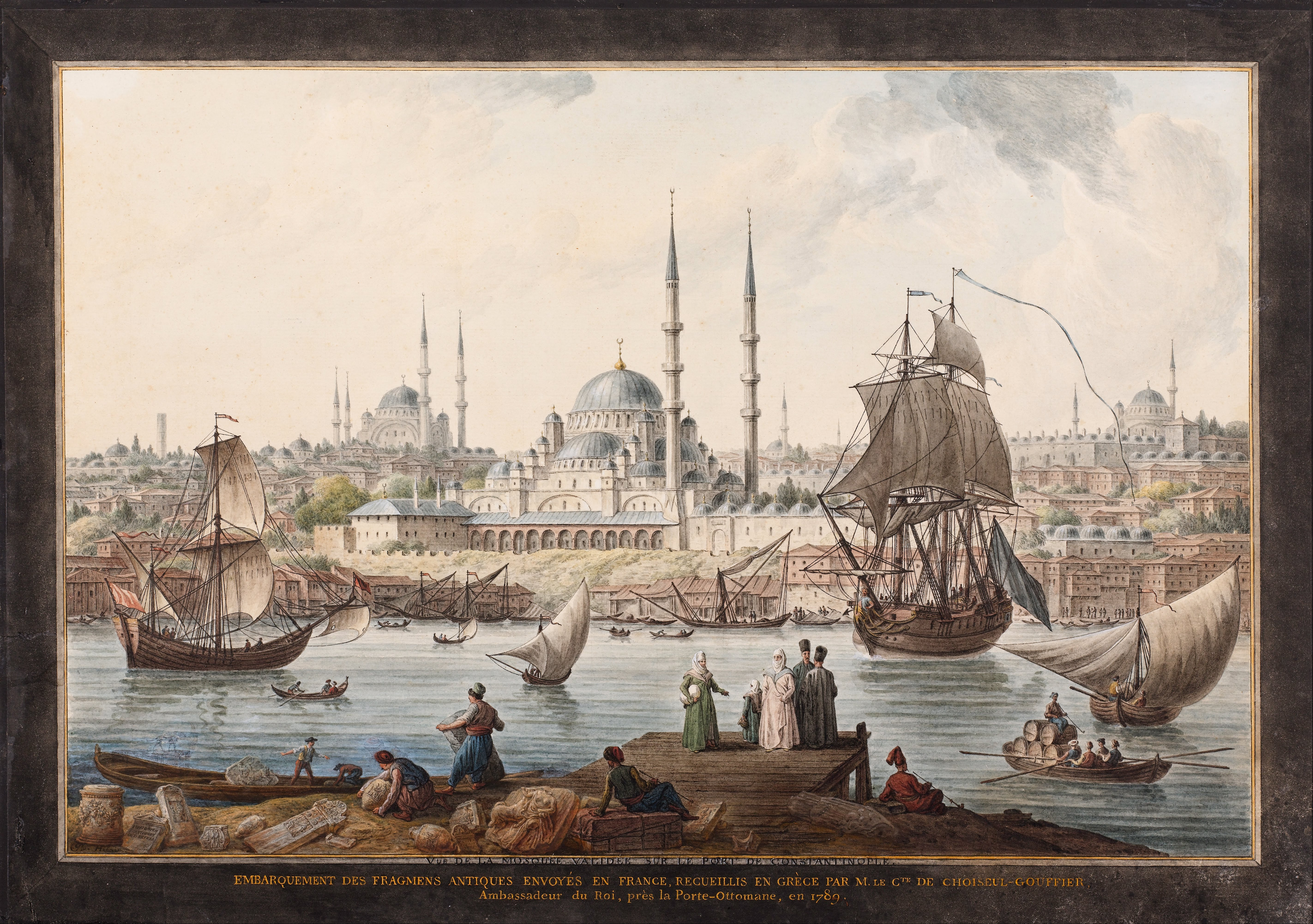 《耶尼清真寺与伊斯坦布尔港》