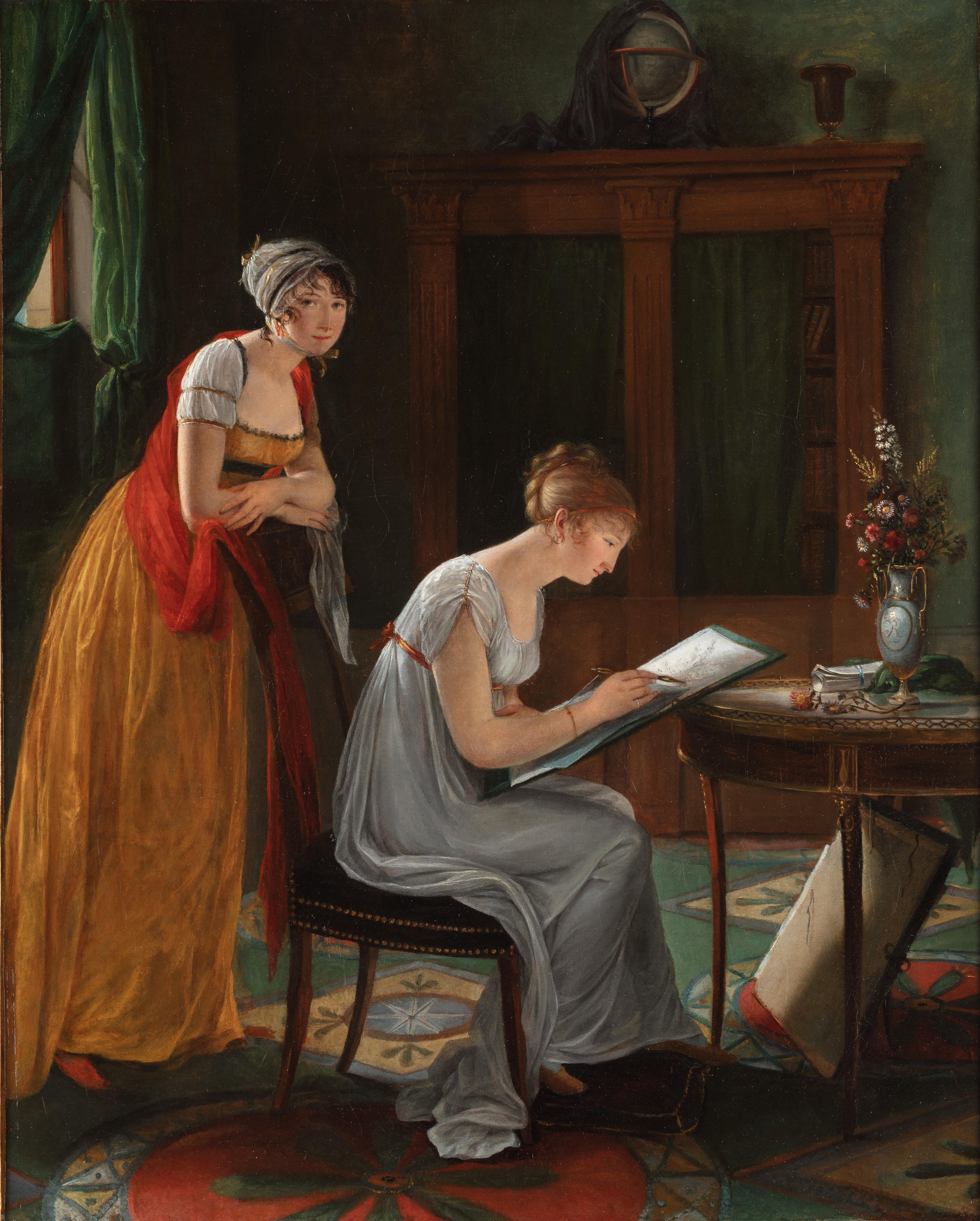 《正在上绘画课的女艺术家（自画像）》